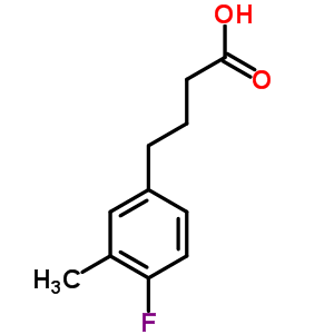4-(4-氟-3-甲基-苯基)-丁酸結(jié)構(gòu)式_331-43-1結(jié)構(gòu)式