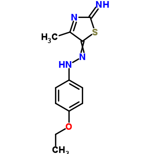 4-乙氧基-N-[(2-亞氨基-4-甲基-1,3-噻唑-5-基)氨基]苯胺結(jié)構(gòu)式_33174-96-8結(jié)構(gòu)式