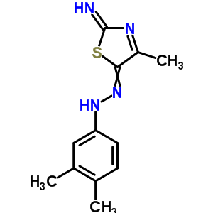 N-[(2-亞氨基-4-甲基-1,3-噻唑-5-基)氨基]-3,4-二甲基-苯胺結(jié)構(gòu)式_33175-05-2結(jié)構(gòu)式