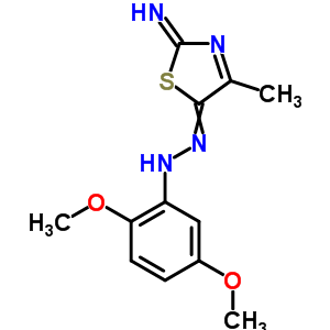 N-[(2-亞氨基-4-甲基-1,3-噻唑-5-基)氨基]-2,5-二甲氧基-苯胺結(jié)構(gòu)式_33175-09-6結(jié)構(gòu)式