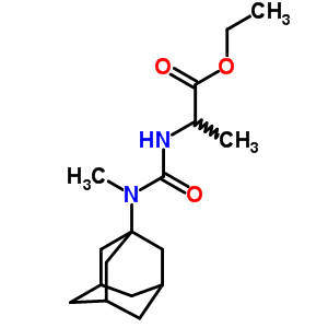 2-[(1-金剛烷-甲基-氨基甲酰)氨基]丙酸乙酯結(jié)構(gòu)式_33396-49-5結(jié)構(gòu)式