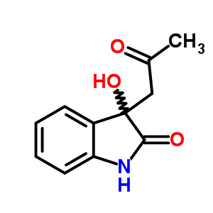 3-羥基-3-(2-氧代丙基)-1,3-二氫-2H-吲哚-2-酮結(jié)構(gòu)式_33417-17-3結(jié)構(gòu)式