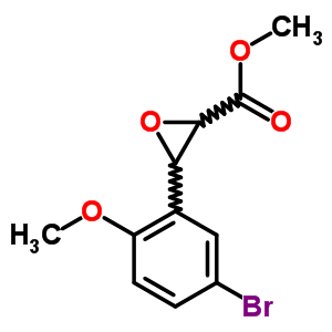 3-(5-溴-2-甲氧基-苯基)環(huán)氧乙烷-2-羧酸甲酯結(jié)構(gòu)式_33567-55-4結(jié)構(gòu)式