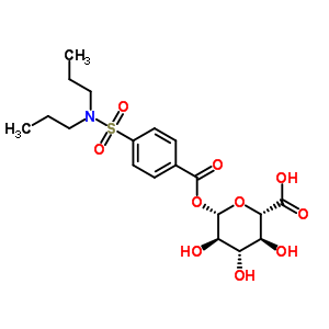 (2S,3S,4S,5R,6S)-6-[4-(二丙基氨基磺?；?苯甲?；鵠氧基-3,4,5-三羥基四氫吡喃-2-羧酸結(jié)構(gòu)式_34017-15-7結(jié)構(gòu)式
