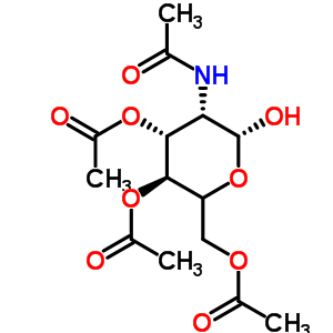 2-(乙?；被?-2-脫氧-D-吡喃葡萄糖 3,4,6-三乙酸酯結(jié)構(gòu)式_34051-43-9結(jié)構(gòu)式