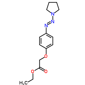 2-(4-吡咯烷-1-基二氮雜烯苯氧基)乙酸乙酯結(jié)構(gòu)式_34153-38-3結(jié)構(gòu)式