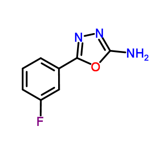 5-(3-氟苯基)-1,3,4-噁二唑-2-胺結(jié)構(gòu)式_341978-66-3結(jié)構(gòu)式