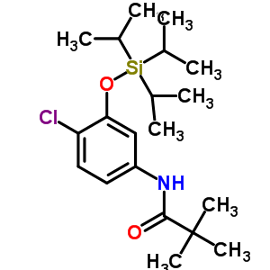 N-[4-氯-3-(三異丙基甲硅烷基氧基)苯基]-2,2-二甲基丙酰胺結(jié)構(gòu)式_342621-20-9結(jié)構(gòu)式