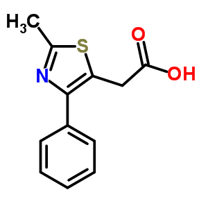 (2-甲基-4-苯基-噻唑-5-基)-乙酸結(jié)構(gòu)式_34272-66-7結(jié)構(gòu)式