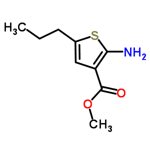 2-氨基-5-丙基噻吩-3-羧酸甲酯結(jié)構(gòu)式_343855-83-4結(jié)構(gòu)式