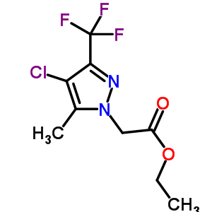 4-氯-5-甲基-3-(三氟甲基)-1H-吡唑-1-乙酸乙酯結(jié)構(gòu)式_345237-74-3結(jié)構(gòu)式