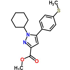 1-環(huán)己基-5-(4-甲基磺?；?苯基)-1H-吡唑-3-羧酸甲酯結(jié)構(gòu)式_346684-16-0結(jié)構(gòu)式