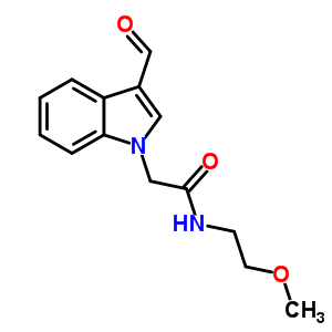 2-(3-甲?；?1-吲哚)-N-(2-甲氧基乙基)-乙酰胺結(jié)構(gòu)式_347319-85-1結(jié)構(gòu)式