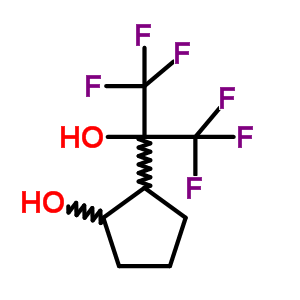 2-(1,1,1,3,3,3-六氟-2-羥基丙基-2-基)-環(huán)戊醇結(jié)構(gòu)式_34844-38-7結(jié)構(gòu)式