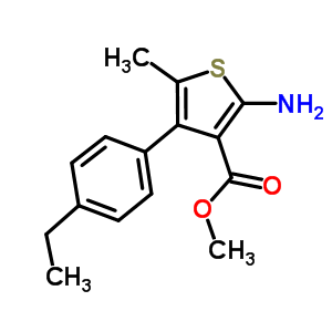 2-氨基-4-(4-乙基苯基)-5-甲基噻吩-3-羧酸甲酯結構式_350989-69-4結構式