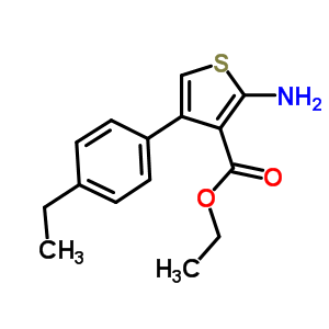 2-氨基-4-(4-乙基苯基)噻吩-3-羧酸乙酯結(jié)構(gòu)式_350989-99-0結(jié)構(gòu)式