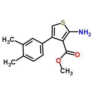 2-氨基-4-(3,4-二甲基苯基)噻吩-3-羧酸甲酯結(jié)構(gòu)式_350990-08-8結(jié)構(gòu)式