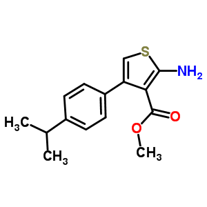 2-氨基-4-(4-異丙基苯基)噻吩-3-羧酸甲酯結(jié)構(gòu)式_350990-20-4結(jié)構(gòu)式