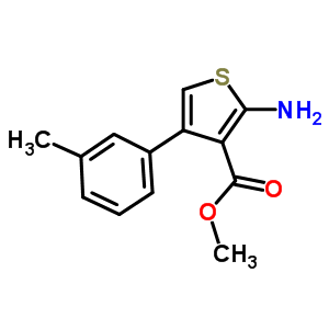 2-氨基-4-(3-甲基苯基)噻吩-3-羧酸甲酯結(jié)構(gòu)式_350997-09-0結(jié)構(gòu)式