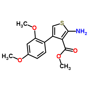 2-氨基-4-(2,4-二甲氧基苯基)噻吩-3-羧酸甲酯結(jié)構(gòu)式_350999-38-1結(jié)構(gòu)式