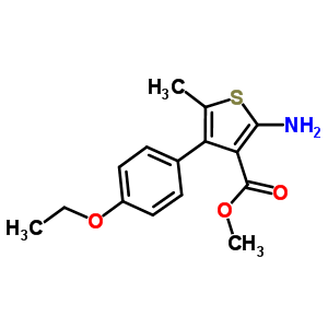 2-氨基-4-(4-乙氧基苯基)-5-甲基噻吩-3-羧酸甲酯結(jié)構(gòu)式_351158-36-6結(jié)構(gòu)式