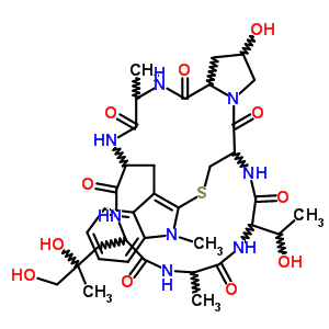 6-(2-巰基-1-甲基-L-色氨酸)-鬼筆環(huán)肽結構式_35167-13-6結構式