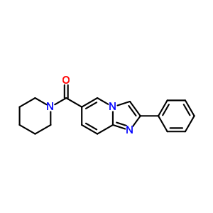 (2-苯基咪唑并[1,2-a]吡啶-6-基)-1-哌啶基-甲酮結(jié)構(gòu)式_3549-71-1結(jié)構(gòu)式
