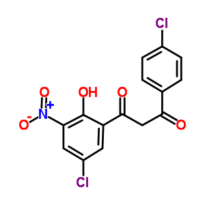 1-(5-氯-2-羥基-3-硝基苯基)-3-(4-氯苯基)-1,3-丙二酮結構式_357166-57-5結構式