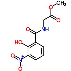 2-[(2-羥基-3-硝基-苯甲?；?氨基]乙酸甲酯結(jié)構(gòu)式_35748-37-9結(jié)構(gòu)式