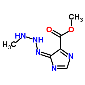 (5z)-5-(甲基氨基肼基)咪唑-4-羧酸甲酯結構式_36137-94-7結構式