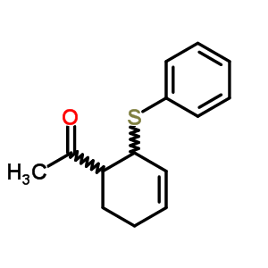 1-[2-(苯基硫代)-3-環(huán)己烯-1-基]-乙酮結(jié)構(gòu)式_36715-37-4結(jié)構(gòu)式