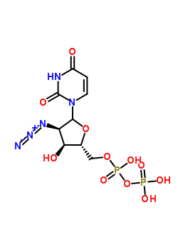 [(2R,3S,4R)-4-疊氮基-5-(2,4-二氧代嘧啶-1-基)-3-羥基四氫呋喃-2-基]甲基膦酰磷酸氫酯結構式_36792-49-1結構式