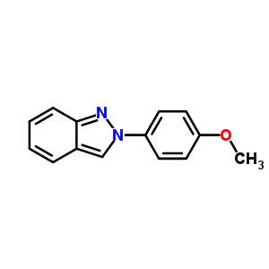 2-(4-甲氧基苯基)-2H-吲唑結(jié)構(gòu)式_3682-75-5結(jié)構(gòu)式