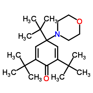 4-嗎啉-4-基-2,4,6-三叔丁基-2,5-環(huán)己二烯-1-酮結(jié)構(gòu)式_36897-05-9結(jié)構(gòu)式