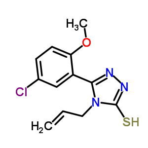 4-烯丙基-5-(5-氯-2-甲氧基苯基)-4H-1,2,4-噻唑-3-硫醇結(jié)構(gòu)式_369396-84-9結(jié)構(gòu)式