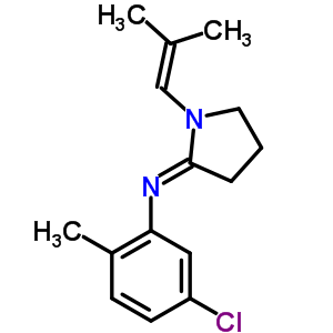 N-(5-氯-2-甲基苯基)-1-(2-甲基丙-1-烯基)吡咯烷-2-亞胺結(jié)構(gòu)式_37420-69-2結(jié)構(gòu)式
