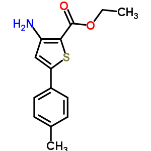 3-氨基-5-(4-甲基苯基)噻吩-2-羧酸乙酯結(jié)構(gòu)式_37572-22-8結(jié)構(gòu)式