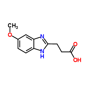 3-(5-甲氧基-1H-苯并咪唑-2-基)丙酸結構式_37640-73-6結構式