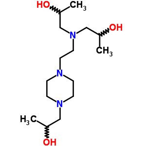 1-(2-(N,N-雙-(2-羥基丙基)-氨基)-乙基)-4-(2-羥基丙基)-哌嗪結(jié)構(gòu)式_3768-41-0結(jié)構(gòu)式