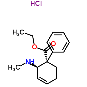 乙基(1S,2R)-2-甲基氨基-1-苯基環(huán)己-3-烯-1-羧酸酯鹽酸鹽結(jié)構(gòu)式_37815-45-5結(jié)構(gòu)式