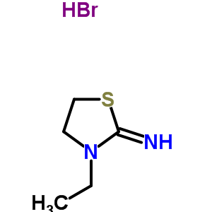 3-乙基-1,3-噻唑烷-2-亞胺氫溴酸鹽結(jié)構(gòu)式_37914-95-7結(jié)構(gòu)式