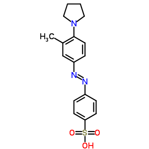 4-[[3-甲基-4-(1-吡咯烷)苯基]氮雜]苯磺酸結(jié)構(gòu)式_38233-66-8結(jié)構(gòu)式