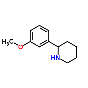 2-(3-甲氧基苯基)哌啶結(jié)構(gòu)式_383128-22-1結(jié)構(gòu)式