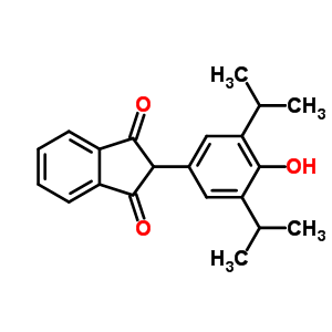 2-(4-羥基-3,5-二丙烷-2-基-苯基)茚-1,3-二酮結(jié)構(gòu)式_38354-23-3結(jié)構(gòu)式