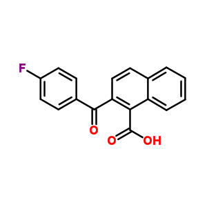 2-(4-氟苯甲?；?萘-1-羧酸結(jié)構(gòu)式_3870-15-3結(jié)構(gòu)式