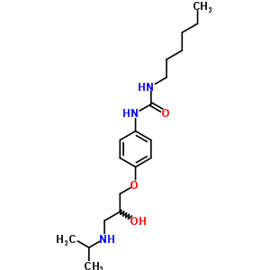 1-己基-3-[4-[2-羥基-3-(丙烷-2-基氨基)丙氧基]苯基]脲結(jié)構(gòu)式_38748-24-2結(jié)構(gòu)式