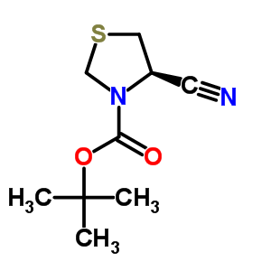 (R)-4-氰基噻唑烷-3-羧酸叔丁酯結(jié)構(gòu)式_391248-15-0結(jié)構(gòu)式