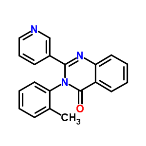 2-(3-吡啶)-3-(2-甲基苯基)-3,4-二氫喹唑啉-4-酮結(jié)構(gòu)式_39142-69-3結(jié)構(gòu)式