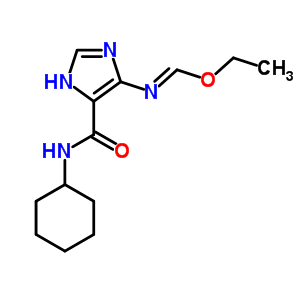 N-環(huán)己基-5-(乙氧基亞甲基氨基)-3H-咪唑-4-羧酰胺結(jié)構(gòu)式_40067-61-6結(jié)構(gòu)式