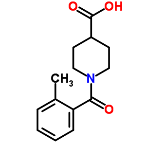 1-(2-甲基-苯甲酰基)-哌啶-4-羧酸結構式_401581-31-5結構式